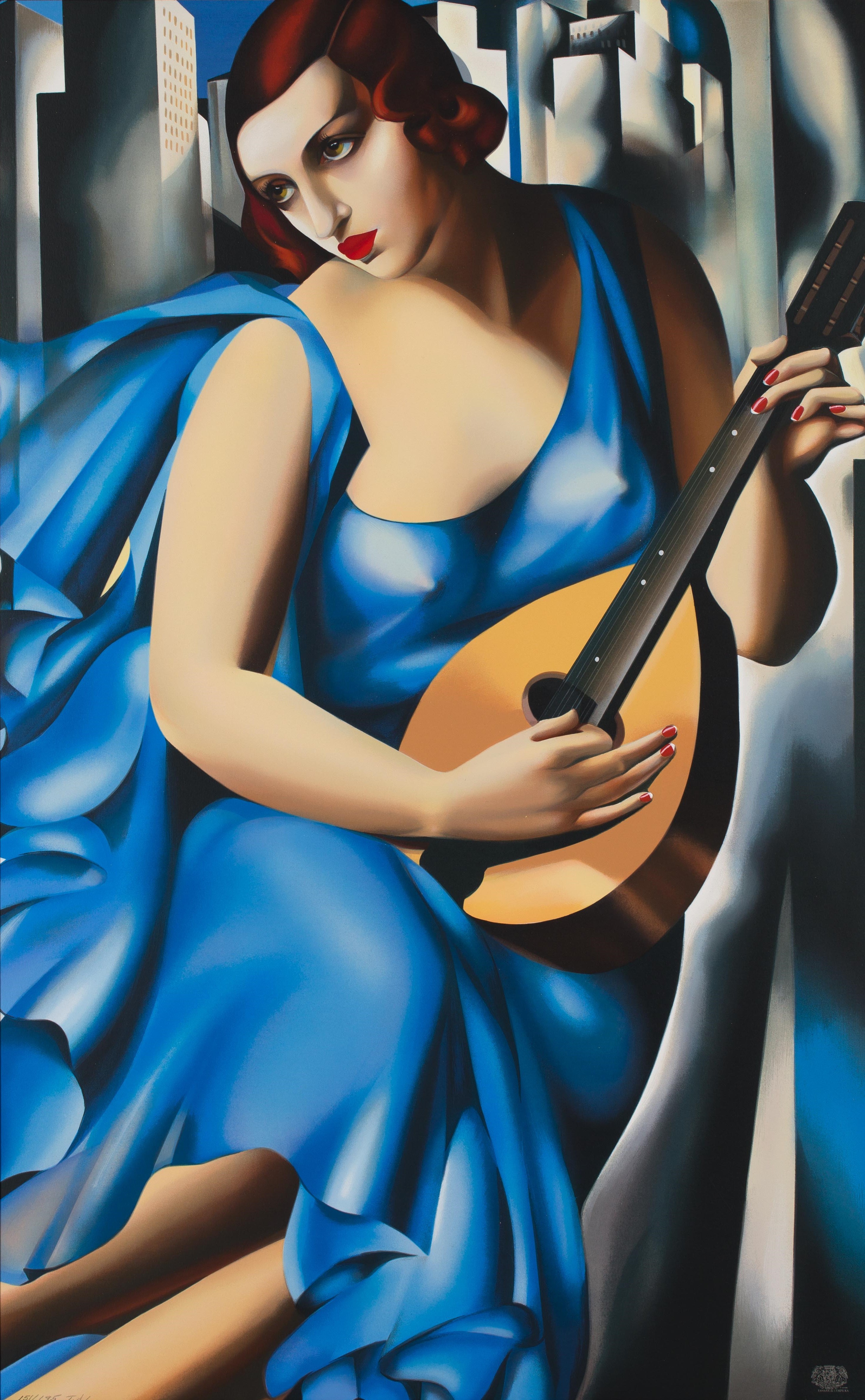 Femme bleue a la Guitare - Tamara Łempicka