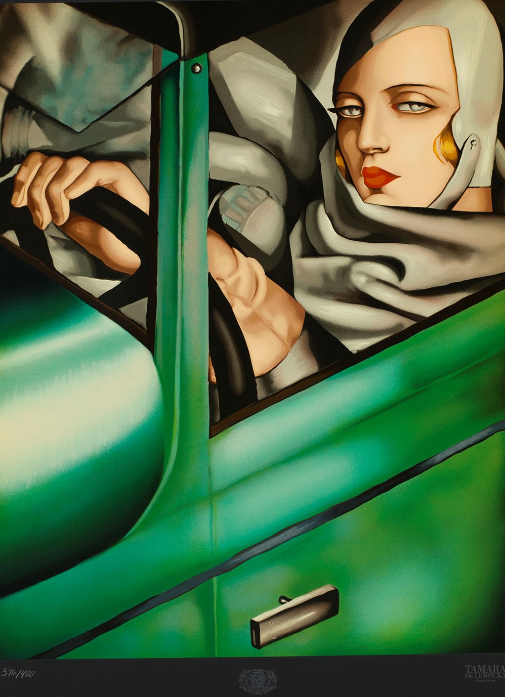 Autoportret w zielonym Bugatti - Tamara Łempicka - 1991